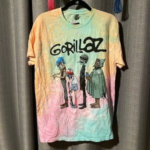 sherbert tie dye GORILLAZ band shirt